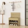 Schuhbank aus Sonoma-Eichensperrholz, 60 x 30 x 45 cm von vidaXL, Schuhregale und Schuhorganisatoren - Ref: Foro24-808741, Pr...
