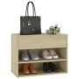 Schuhbank aus Sonoma-Eichensperrholz, 60 x 30 x 45 cm von vidaXL, Schuhregale und Schuhorganisatoren - Ref: Foro24-808741, Pr...