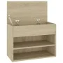 Schuhbank aus Sonoma-Eichensperrholz, 60 x 30 x 45 cm von vidaXL, Schuhregale und Schuhorganisatoren - Ref: Foro24-808741, Pr...