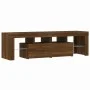 TV cabinet with LED lights oak brown 140x36.5x40 cm by vidaXL, TV Furniture - Ref: Foro24-822643, Price: 126,09 €, Discount: %