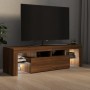 TV-Schrank mit LED-Leuchten Eiche braun 140x36,5x40 cm von vidaXL, TV-Möbel - Ref: Foro24-822643, Preis: 128,70 €, Rabatt: %