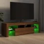 TV cabinet with LED lights oak brown 140x36.5x40 cm by vidaXL, TV Furniture - Ref: Foro24-822643, Price: 126,09 €, Discount: %