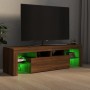 TV-Schrank mit LED-Leuchten Eiche braun 140x36,5x40 cm von vidaXL, TV-Möbel - Ref: Foro24-822643, Preis: 128,70 €, Rabatt: %