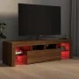TV cabinet with LED lights oak brown 140x36.5x40 cm by vidaXL, TV Furniture - Ref: Foro24-822643, Price: 126,09 €, Discount: %