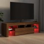 TV-Schrank mit LED-Leuchten Eiche braun 140x36,5x40 cm von vidaXL, TV-Möbel - Ref: Foro24-822643, Preis: 128,70 €, Rabatt: %