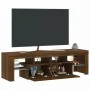 TV cabinet with LED lights oak brown 140x36.5x40 cm by vidaXL, TV Furniture - Ref: Foro24-822643, Price: 126,09 €, Discount: %