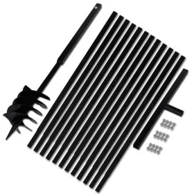 Earth Drill With Handle 180 mm With Extension Tube 13 M Steel by vidaXL, Helical augers - Ref: Foro24-270533, Price: 157,31 €...