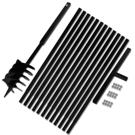 Earth Drill With Handle 180 mm With Extension Tube 13 M Steel by vidaXL, Helical augers - Ref: Foro24-270533, Price: 180,62 €...
