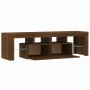 TV-Schrank mit LED-Leuchten Eiche braun 140x36,5x40 cm von vidaXL, TV-Möbel - Ref: Foro24-822643, Preis: 128,70 €, Rabatt: %