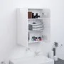 Glossy white MDF bathroom mirror cabinet 60x15x75 cm by vidaXL, bathroom vanities - Ref: Foro24-331525, Price: 110,93 €, Disc...