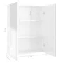 Glossy white MDF bathroom mirror cabinet 60x15x75 cm by vidaXL, bathroom vanities - Ref: Foro24-331525, Price: 110,93 €, Disc...