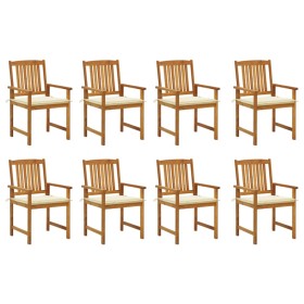 Garden chairs with cushions 8 pcs solid acacia wood by vidaXL, Garden chairs - Ref: Foro24-3078168, Price: 654,88 €, Discount: %