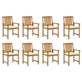 Garden chairs with cushions 8 pcs solid acacia wood by vidaXL, Garden chairs - Ref: Foro24-3078168, Price: 626,74 €, Discount: %