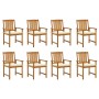 Gartenstühle mit Kissen 8 Stück aus massivem Akazienholz von vidaXL, Gartenstühle - Ref: Foro24-3078168, Preis: 654,88 €, Rab...