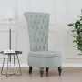 Sillón de respaldo alto con botones terciopelo gris claro de vidaXL, Sillas poltrona - Ref: Foro24-352464, Precio: 174,42 €, ...