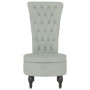 High back armchair with light gray velvet buttons by vidaXL, Easy chairs - Ref: Foro24-352464, Price: 157,78 €, Discount: %