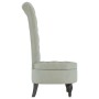 High back armchair with light gray velvet buttons by vidaXL, Easy chairs - Ref: Foro24-352464, Price: 157,78 €, Discount: %