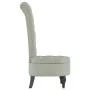Sillón de respaldo alto con botones terciopelo gris claro de vidaXL, Sillas poltrona - Ref: Foro24-352464, Precio: 174,42 €, ...