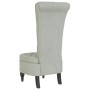High back armchair with light gray velvet buttons by vidaXL, Easy chairs - Ref: Foro24-352464, Price: 157,78 €, Discount: %