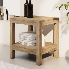 Badezimmer-Beistelltisch aus massivem Teakholz, 45 x 35 x 45 cm von vidaXL, Badezimmerzubehör - Ref: Foro24-340747, Preis: 72...