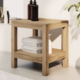 Mesa auxiliar de baño madera maciza de teca 45x35x45 cm
