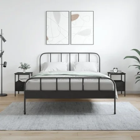 Nachttische 2 Stk. Holzwerkstoff schwarz 34x36x50 cm von vidaXL, Nachttische - Ref: Foro24-826044, Preis: 79,81 €, Rabatt: %