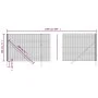 Grüner Zaun aus verzinktem Stahldraht 1,8 x 10 m von vidaXL, Zaunpaneele - Ref: Foro24-154053, Preis: 114,18 €, Rabatt: %