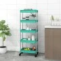 Küchenwagen 5 Ebenen Eisen und ABS türkis 42x29x128 cm von vidaXL, Küchen- und Speisewagen - Ref: Foro24-336334, Preis: 42,16...