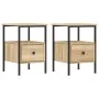 Nachttische, 2 Stück, Holzwerkstoff, Sonoma-Eiche, 34 x 36 x 50 cm von vidaXL, Nachttische - Ref: Foro24-826046, Preis: 71,81...