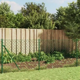 Wire fence with anchor spikes green 1x10 m by vidaXL, fence panels - Ref: Foro24-153921, Price: 89,44 €, Discount: %
