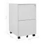 Light gray steel filing cabinet 39x45x67 cm by vidaXL, Filing cabinets - Ref: Foro24-335975, Price: 144,23 €, Discount: %