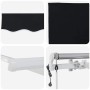 Toldo Retráctil 400 x 350 cm Negro