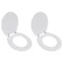 Toilet seat with covers 2 pieces white MDF by vidaXL, Toilet and bidet seats - Ref: Foro24-275907, Price: 75,82 €, Discount: %