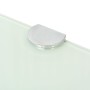 Estante de esquina con soportes cromados vidrio blanco 45x45 cm