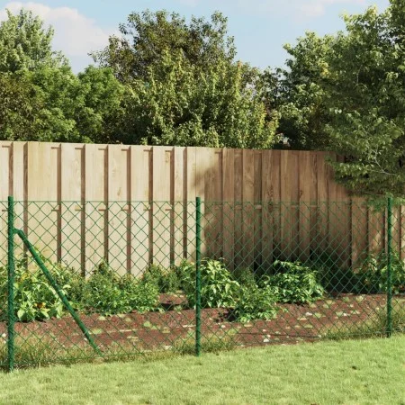 Wire fence with green flange 0.8x10 m by vidaXL, fence panels - Ref: Foro24-153936, Price: 57,45 €, Discount: %