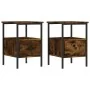 Bedside tables 2 units smoked oak engineered wood 34x36x50 cm by vidaXL, Nightstands - Ref: Foro24-826048, Price: 64,59 €, Di...