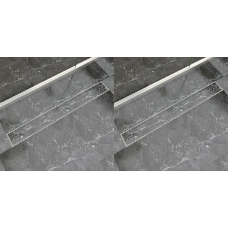 Linearer Duschablauf 2 Stück 930x140 mm Edelstahl von vidaXL, Abflüsse - Ref: Foro24-275951, Preis: 122,72 €, Rabatt: %