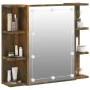 Furniture with mirror and LED lights smoked oak 70x16.5x60 cm by vidaXL, bathroom vanities - Ref: Foro24-820451, Price: 100,1...