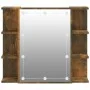 Furniture with mirror and LED lights smoked oak 70x16.5x60 cm by vidaXL, bathroom vanities - Ref: Foro24-820451, Price: 100,1...