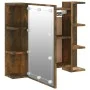 Furniture with mirror and LED lights smoked oak 70x16.5x60 cm by vidaXL, bathroom vanities - Ref: Foro24-820451, Price: 100,1...