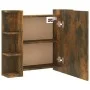 Möbel mit Spiegel und LED-Leuchten, geräucherte Eiche, 70 x 16,5 x 60 cm von vidaXL, Badezimmerwaschtische - Ref: Foro24-8204...