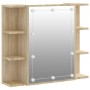 Furniture with mirror and LED lights Sonoma oak 70x16.5x60 cm by vidaXL, bathroom vanities - Ref: Foro24-808876, Price: 73,18...