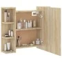 Furniture with mirror and LED lights Sonoma oak 70x16.5x60 cm by vidaXL, bathroom vanities - Ref: Foro24-808876, Price: 70,48...