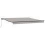 Toldo Retráctil Manual Gris claro 400 x 350 cm tela