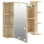 Furniture with mirror and LED lights Sonoma oak 70x16.5x60 cm by vidaXL, bathroom vanities - Ref: Foro24-808876, Price: 70,48...