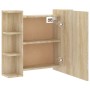 Furniture with mirror and LED lights Sonoma oak 70x16.5x60 cm by vidaXL, bathroom vanities - Ref: Foro24-808876, Price: 73,18...