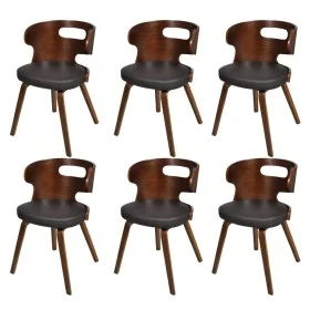 Dining chairs 6 units synthetic leather brown by vidaXL, dining chairs - Ref: Foro24-270042, Price: 647,68 €, Discount: %