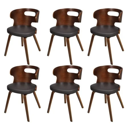 Esszimmerstühle 6 Einheiten Kunstleder braun von vidaXL, Essstühle - Ref: Foro24-270042, Preis: 647,60 €, Rabatt: %