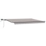 Toldo Retráctil Manual Gris claro 400 x 350 cm tela