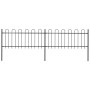 Gartenzaun mit schwarzen Stahlringspitzen 3,4 x 0,8 m von vidaXL, Zaunpaneele - Ref: Foro24-277648, Preis: 101,37 €, Rabatt: %